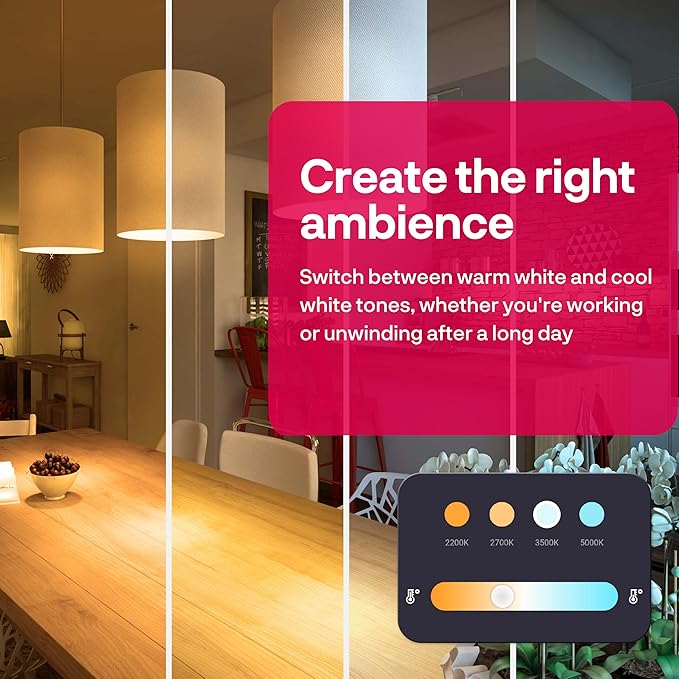 innr Smart Light Bulbs, A19 Zigbee, Works (2-Pack)
