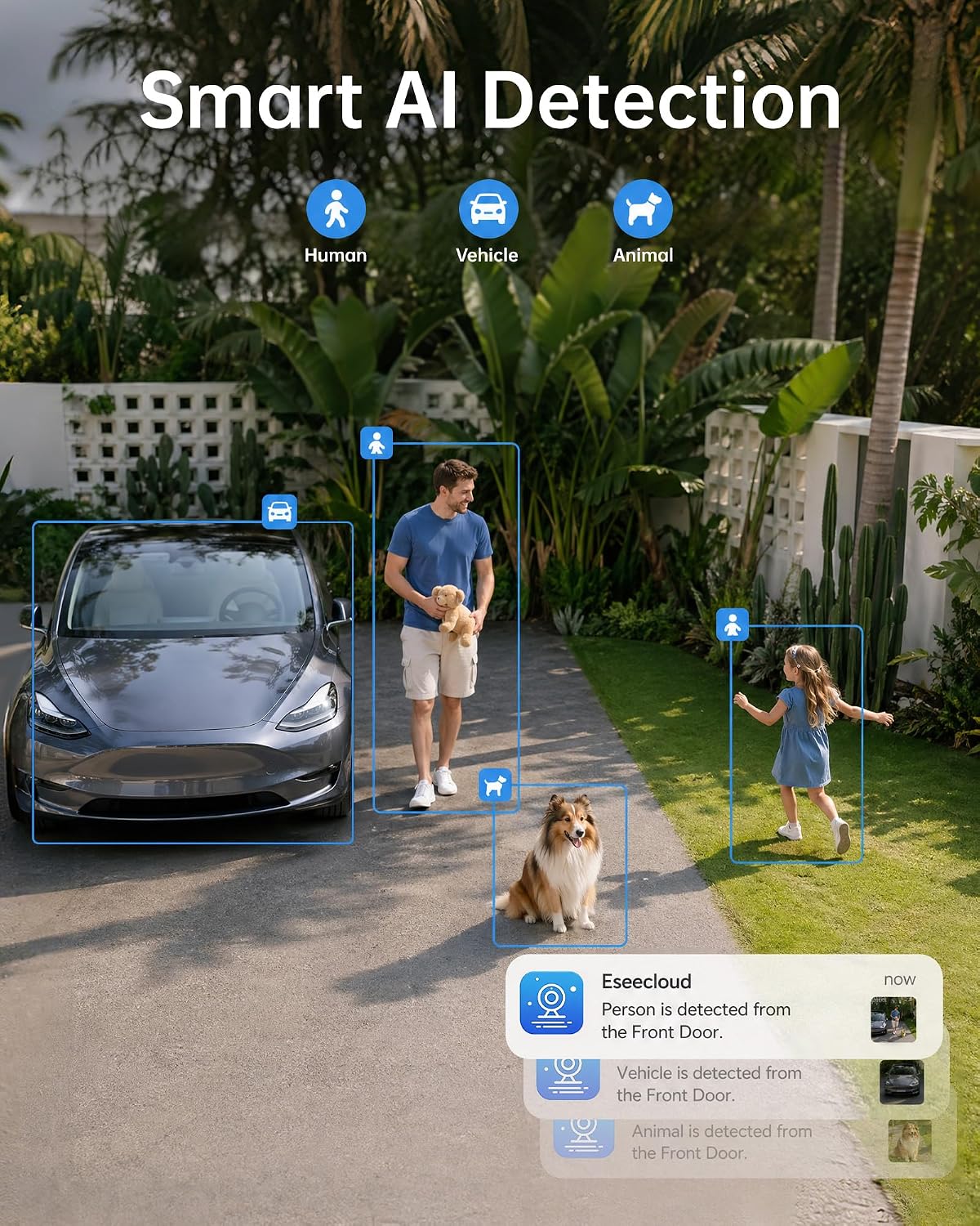 2k solar security camera, 5g&2.4g wi-fi outdoor camera on a desk or shelf