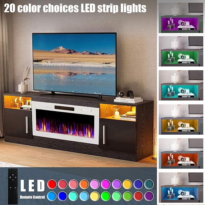 VITESSE TV Stand Fireplace