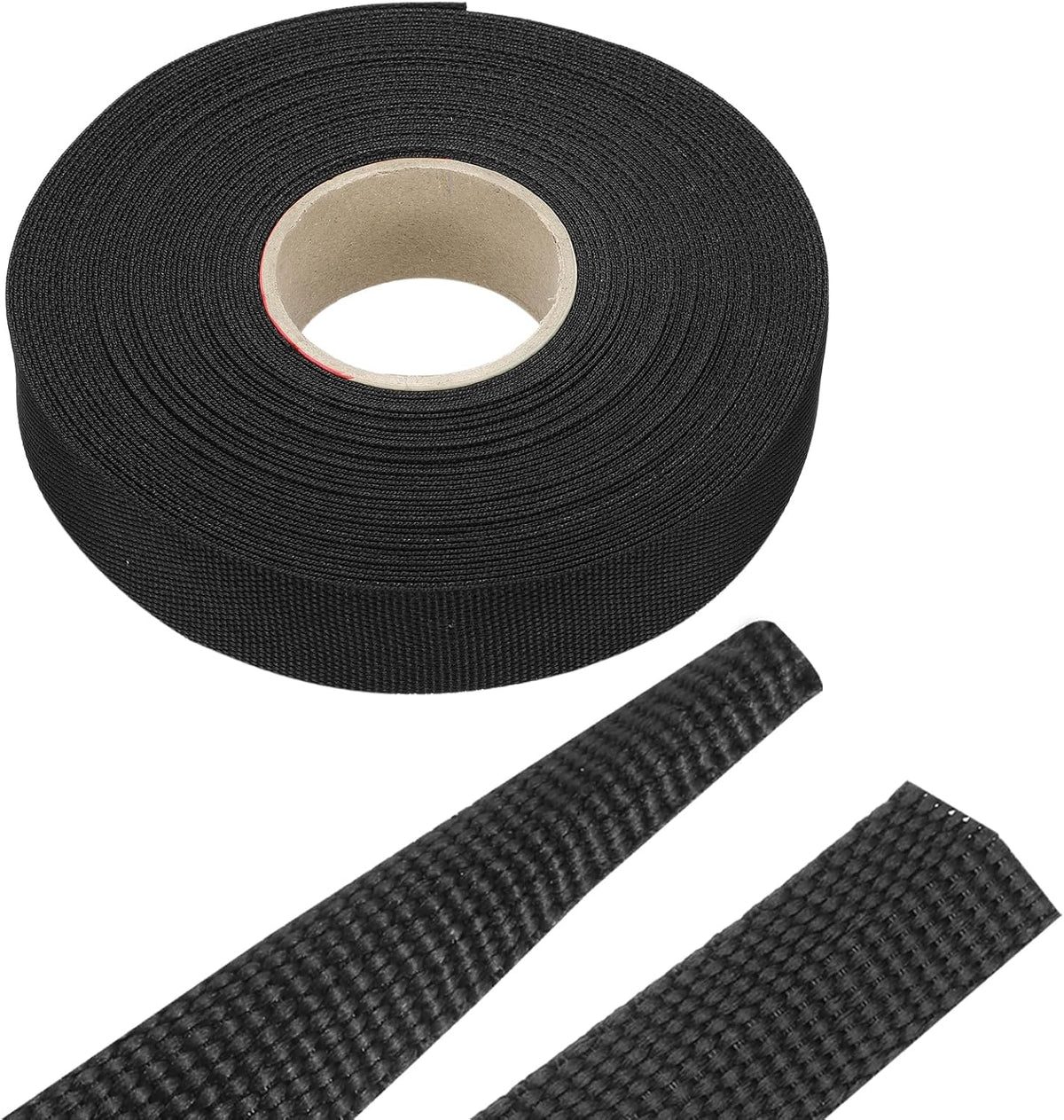 MECCANIXITY Braided Cable Sleeves Heat Shrinkable Fabric Sleeving, 7/8" 60ft