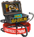 Anysun 9'' Sewer Camera Self Leveling, 7MM Fiberglass Cable, 5100mAh, DVR