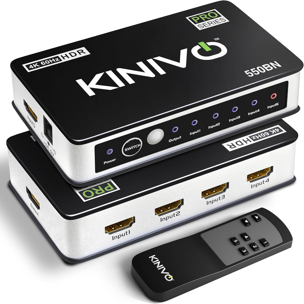 Kinivo HDMI Switch 5 in 1 Out 4K 60Hz