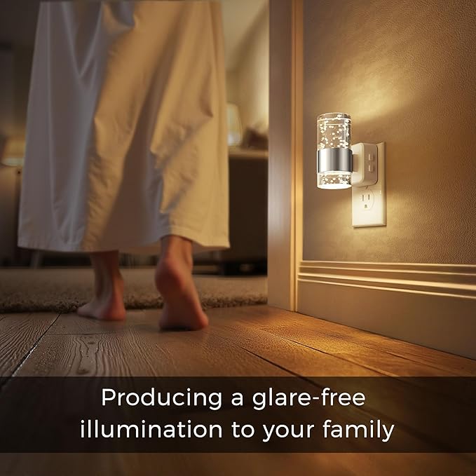 L LOHAS LED Night Lights Plug into Wall 2 Pack, Dimmable Night Light