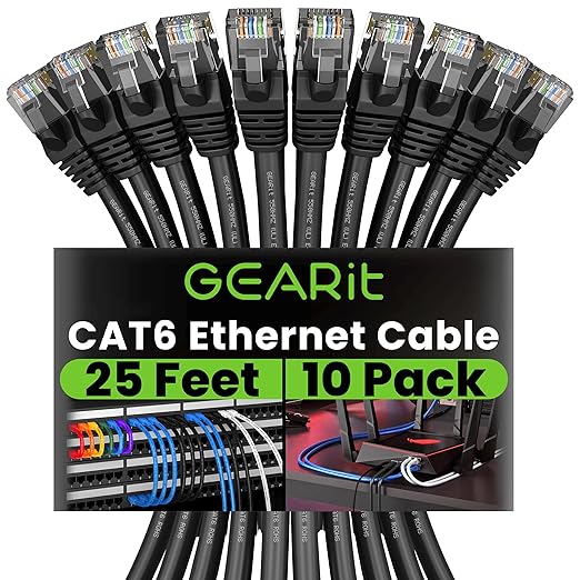 GEARit Cat 6 Ethernet Cable Pack (10-Pack)