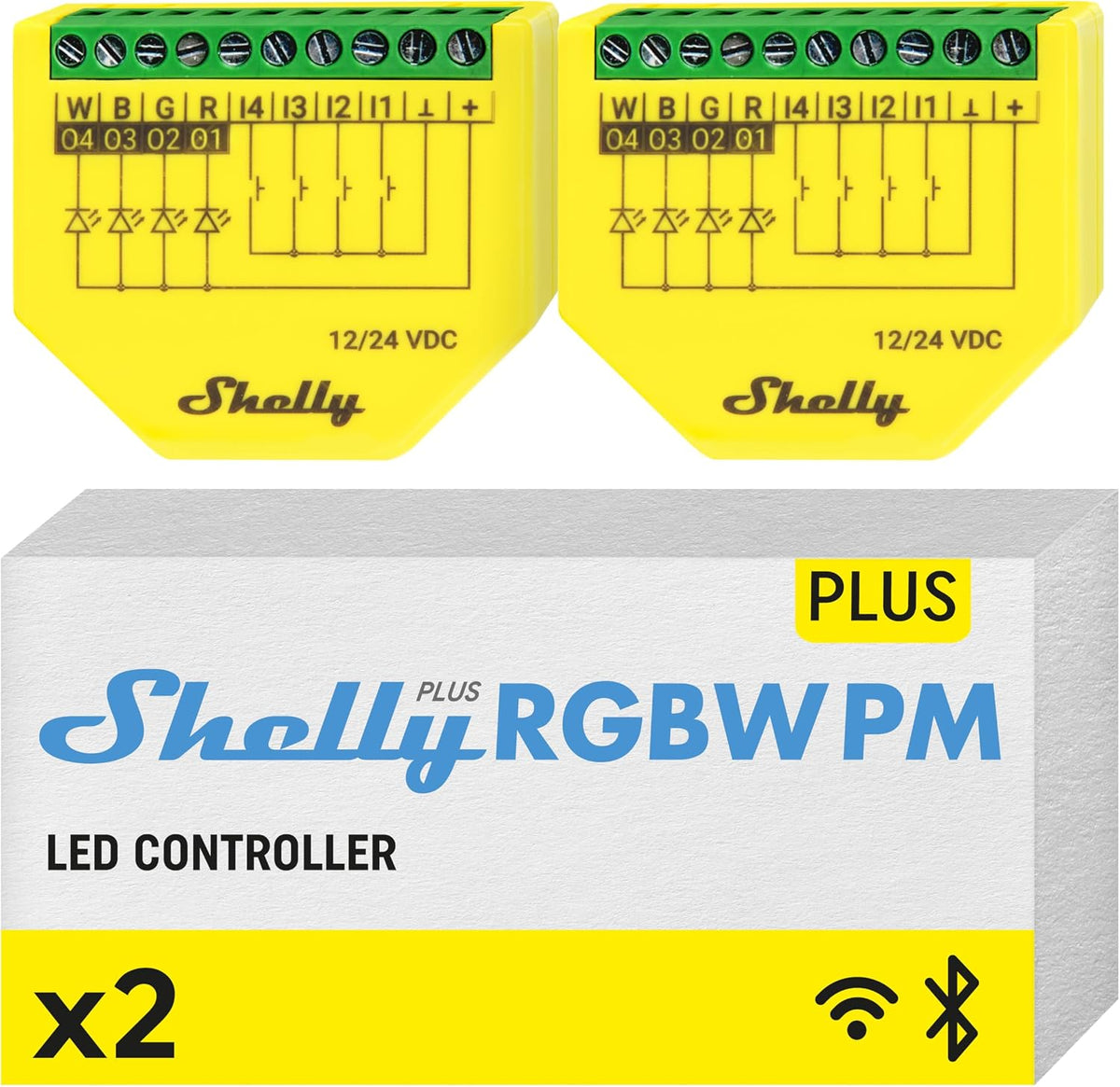 Shelly Plus RGBW PM | WiFi Smart Remote Control (2 Pack)
