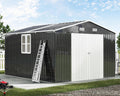 AMERLIFE 10x12x7 FT Outdoor Storage Shed with 2 Transparent Panels