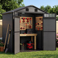 NORTHSKY 6 x 4.5 FT Outdoor Plastic Storage Shed with Floor