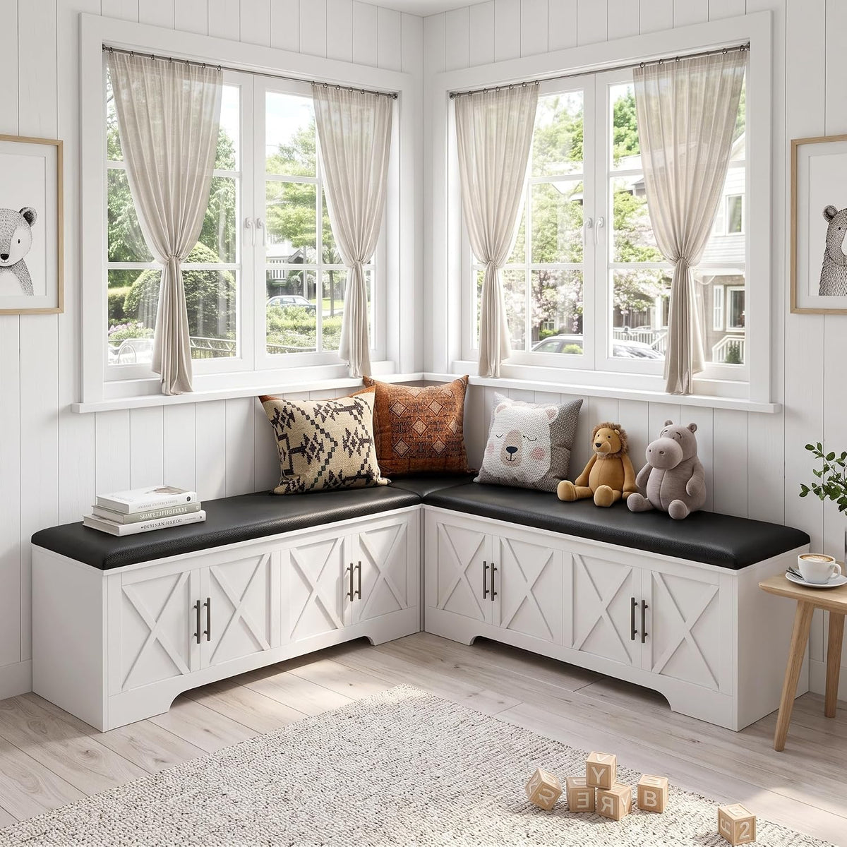 DreamDashio Storage Bench with Cushion, 47.2" End of Bed Storage Bench with Lift Top, Window Bench Seat with Storage for Bedroom, Mudroom, Entryway, Living Room & Hallway, White