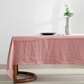 EVERLY 100% Pure Linen Rectangle Tablecloths 60x108Inches for Dining,Buffet Parties,Picnic,Events,Weddings and Restaurants,Decorative Halloween,Thanksgiving Machine Washable Tablecloths-Muddy Pink