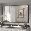 66x40 Inch Black Matte Framed Mirror