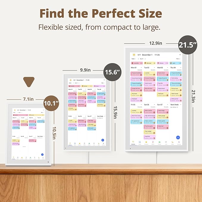 Digital Calendar Touch Screen 10 Inch, Electronic Calendar Chore Chart
