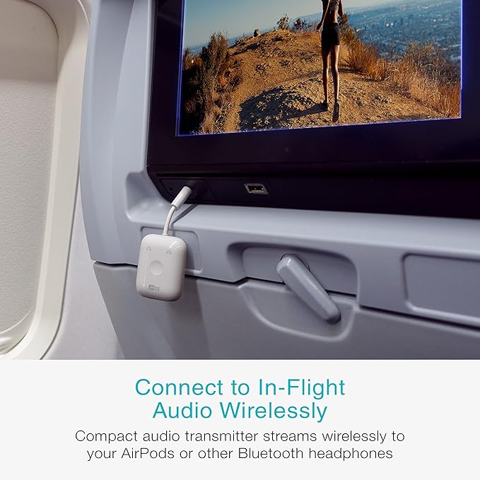 MEE audio Connect Air in-Flight Bluetooth Wireless Audio Transmitter Adapter (2 PACK)