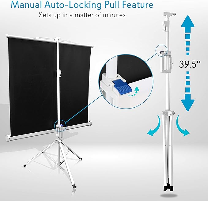 Pyle 50 Inch Portable Projector Screen