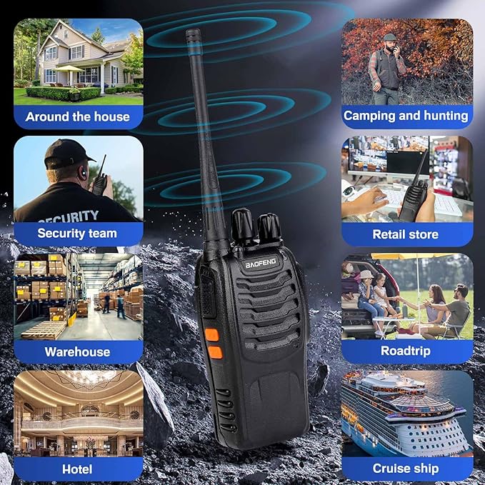 Baofeng Walkie Talkies 888S Rechargeable Long Range (12pack)