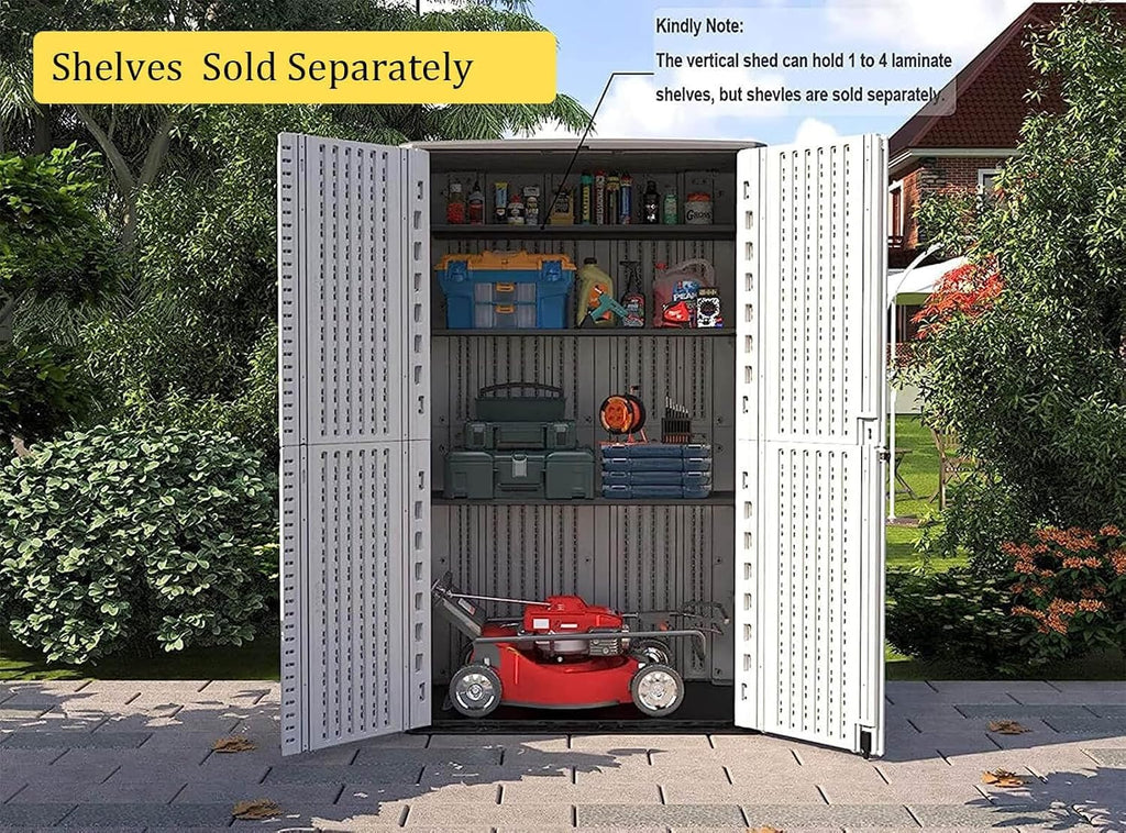 homspark storage shed weather resistance, multi-purpose outdoor storage showing dimensions
