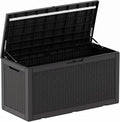 Deck Box 170 Gal Waterproof Outdoor Storage Patio Organizer Black