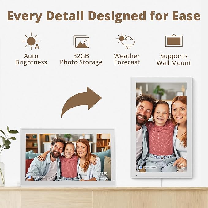 Digital Wall Calendar 21.5 Inch – Interactive Touch Screen Electronic Calendar