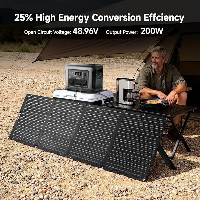ALLPOWERS SOLAX SE200 200W Portable Folding Solar Panel, High-Efficiency