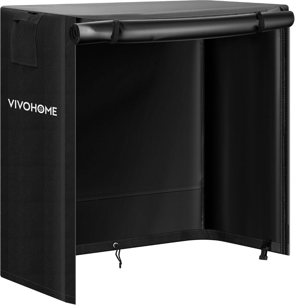 VIVOHOME 3ft Waterproof Outdoor Firewood Log Rack Cover, Black