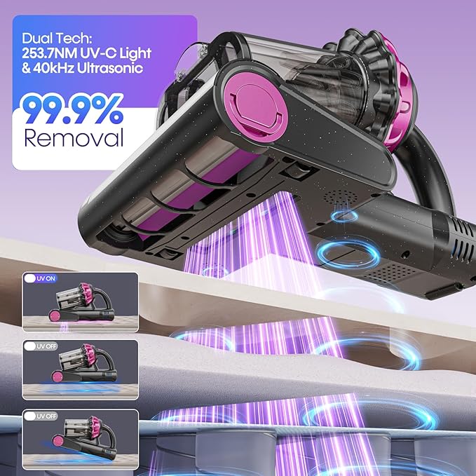 Flybroom Mattress Vacuum Cleaner 550W 18KPa Bed Vacuum Cleaner