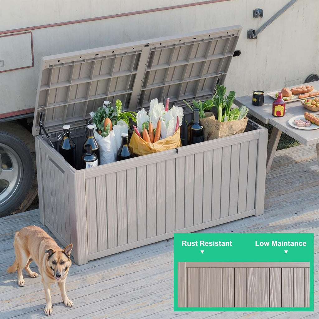 rojik outdoor storage housing deck box - waterproof, package contents