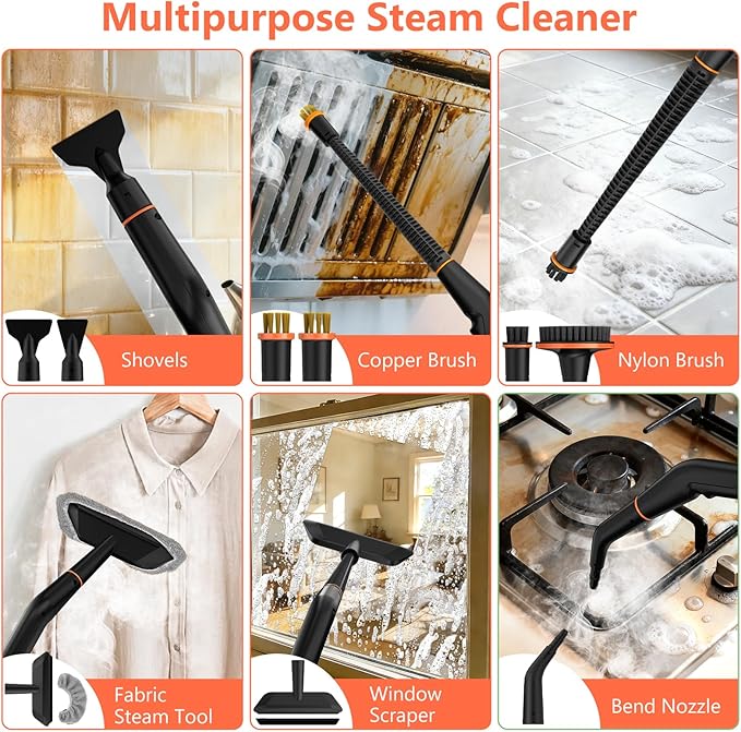 Steam Cleaner, Portable Steamer (16pcs)