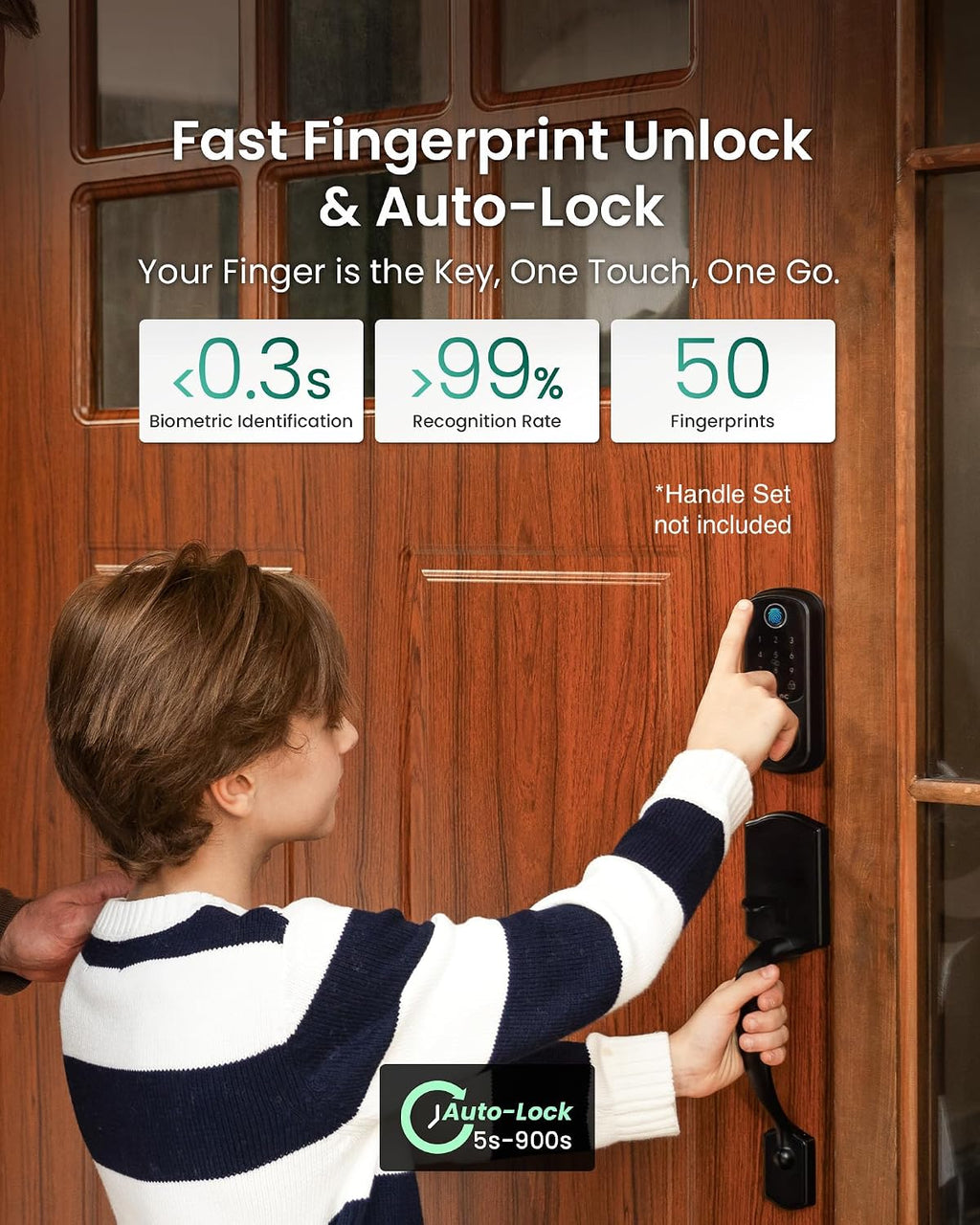DESLOC B200 Fingerprint Smart Door Lock, Keyless Entry Deadbolt