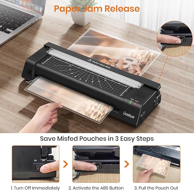 Gasbye Laminator Machine, 13-Inch Thermal Laminator