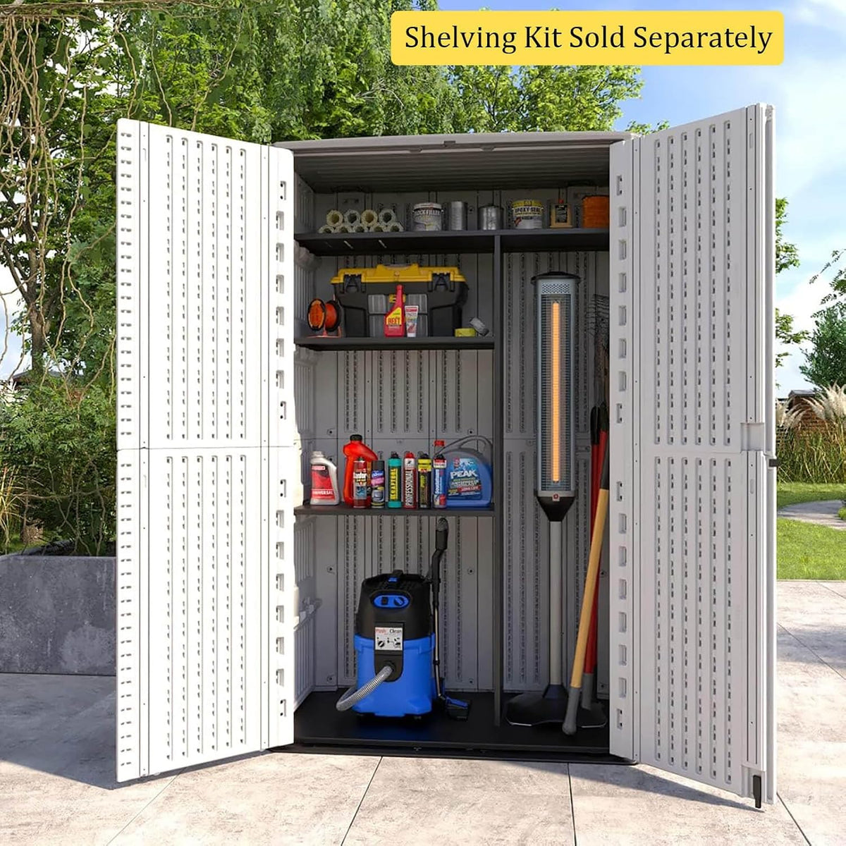 homspark storage shed weather resistance, multi-purpose outdoor storage, package contents
