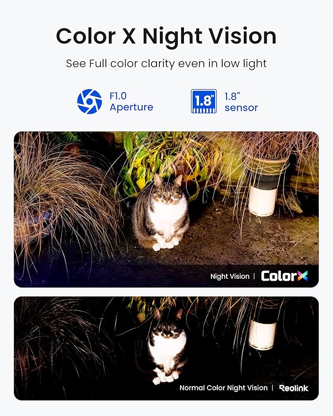 REOLINK 4K Dual-Lens 180° Outdoor Wireless Security Camera, ColorX Night Vision (2 Pack)