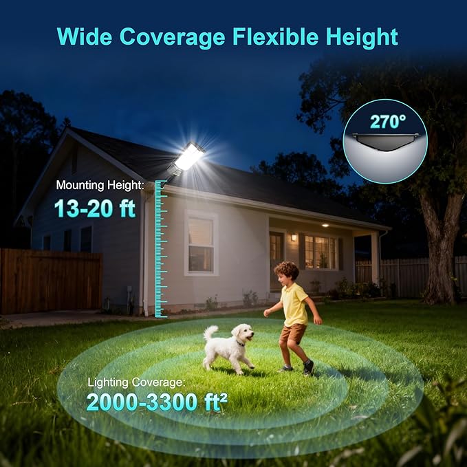 Lorrtta Solar Lights Outdoor Waterproof, 22 Inch Solar Street Light (2 Pack)