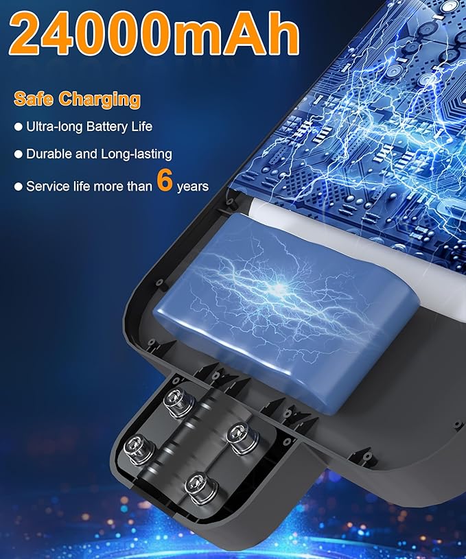 JAYNLT X-10000W Solar Street Lights Outdoor, Ultra-Large 6500K Commercial