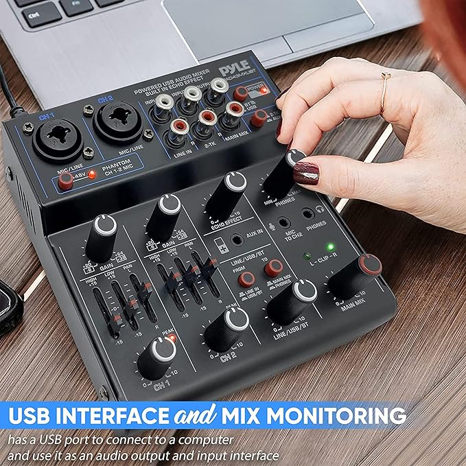 Pyle Professional Wireless DJ Audio Mixer