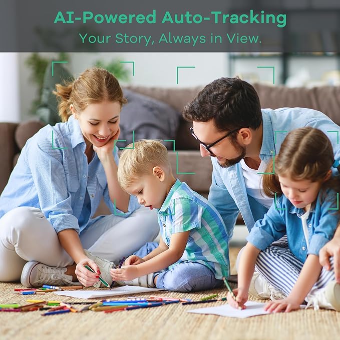 TONGVEO PTZ Camera AI Auto Tracking 12X Optical Zoom Conference Room Camera