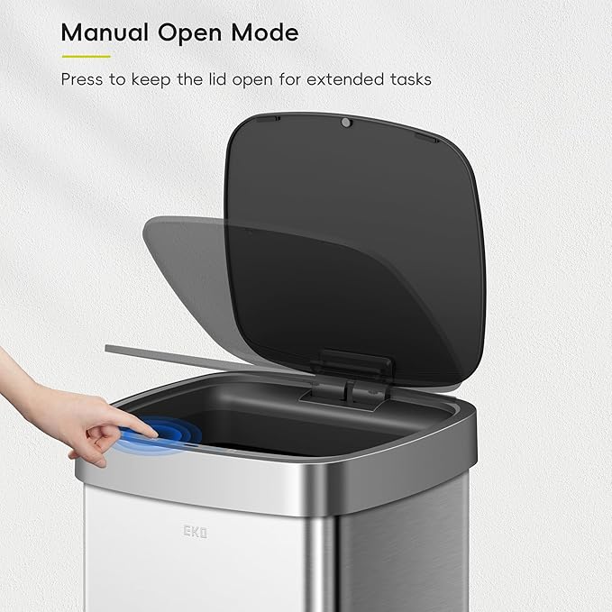 EKO EcoSmart Tall and Large Kitchen Trash Can, 80L/21.1G High Capacity