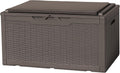 Flamaker 105 Gallon Deck Box Waterproof, Outdoor Storage Box with Cushion