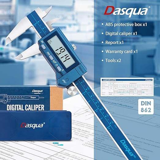 Dasqua 6”/150mm IP67 Absolute Origin Digital Caliper, Stainless Steel, Accuracy
