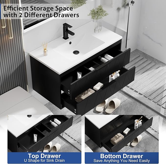eclife 36" Bathroom Vanities Cabinet