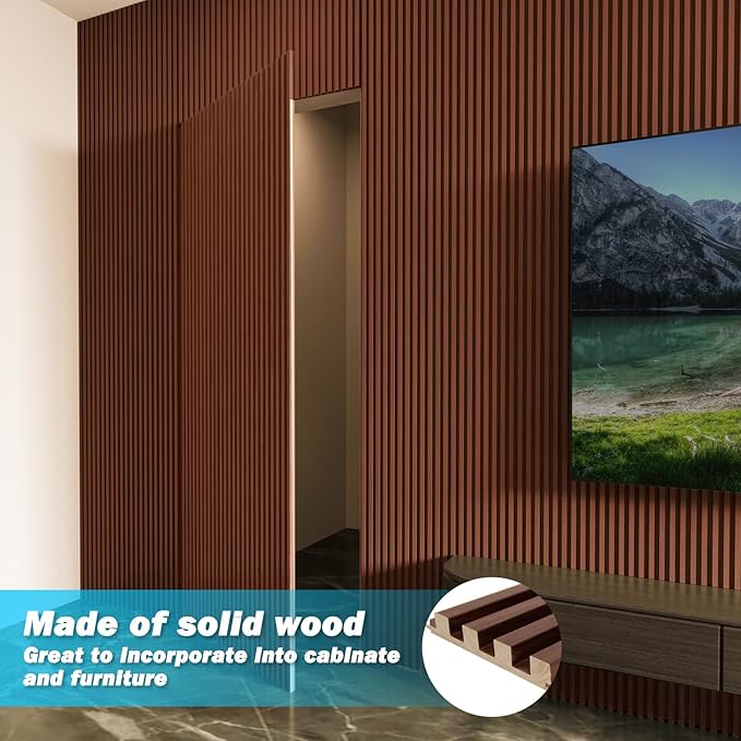 Art3d Slat Wood Wall Paneling for Interior and Ceiling Decoration