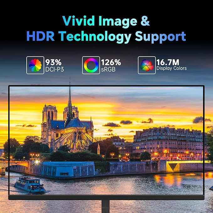 KTC 24.5 Inch FHD 100Hz IPS Computer Monitor, 1080P Eye Care PC Gaming Monitor