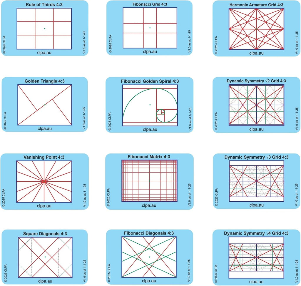 CLPA Video 4:3 Photographic Viewfinder Set: All viewfinders in 4:3 Aspect Ratio