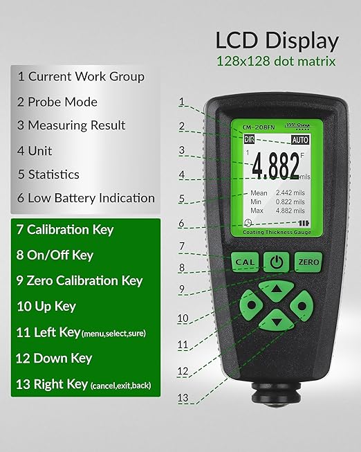 Digital Coating Thickness Gauge CM-208FN / Automatic Thickness Paint Meter