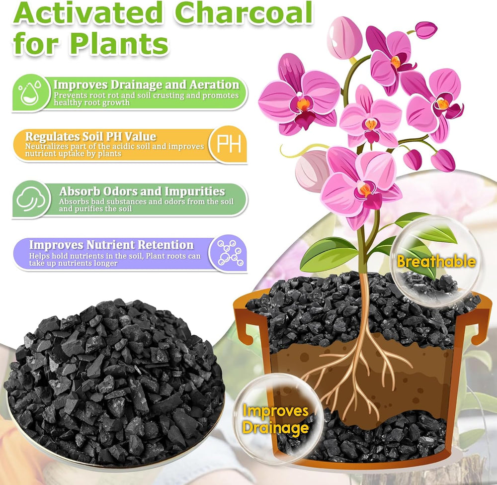 Legigo 8 QT Horticultural Charcoal- Natural Biochar Soil Amendment