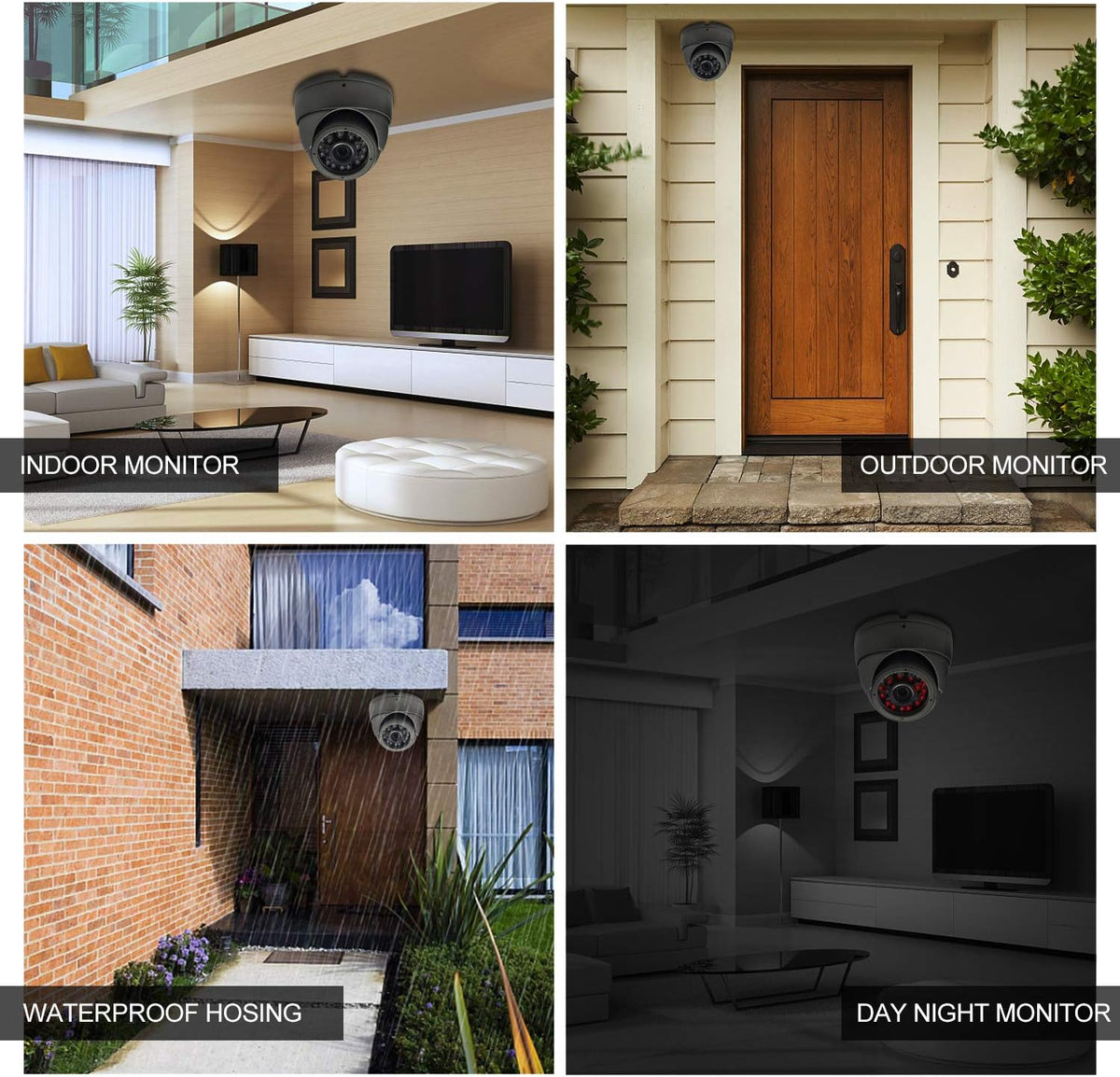 analog cctv camera hd 1080p 4-in-1 (tvi/ahd/cvi/cvbs) security showing dimensions