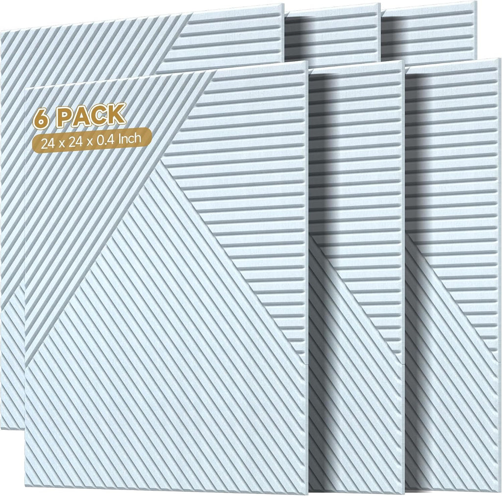 Acoustic Panels for Wall and Ceiling (6 Pack)
