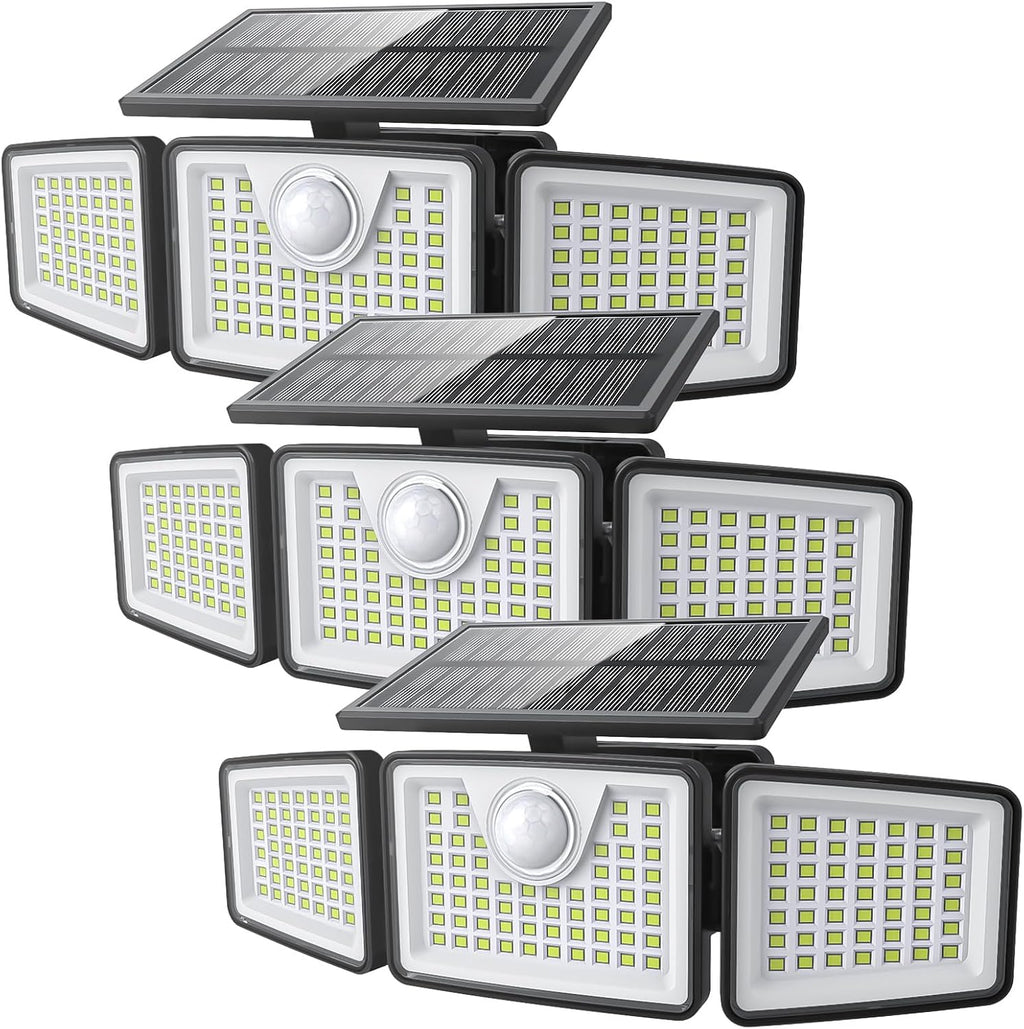 daphino 2500LM Solar Lights Outdoor (3 Pack)