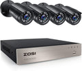 ZOSI 1080P Home Security Camera System, 4X Wired Bullet Cameras, No HDD