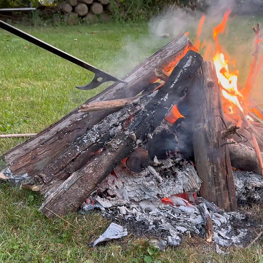 28in firewood tongs and fire poker set wrought, package contents