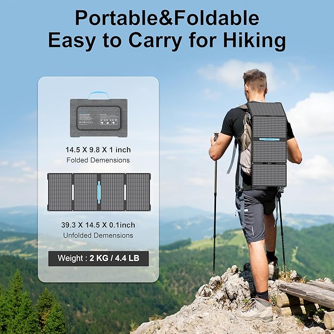 E-POWO 60W Portable Solar Panels Chargers