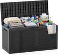 EasyUp 110 Gal Waterproof Outdoor Storage Box UV Resistant Deck Box